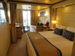 Mini suite on the Regal Princess on embarkation day. Tips for first time cruisers.