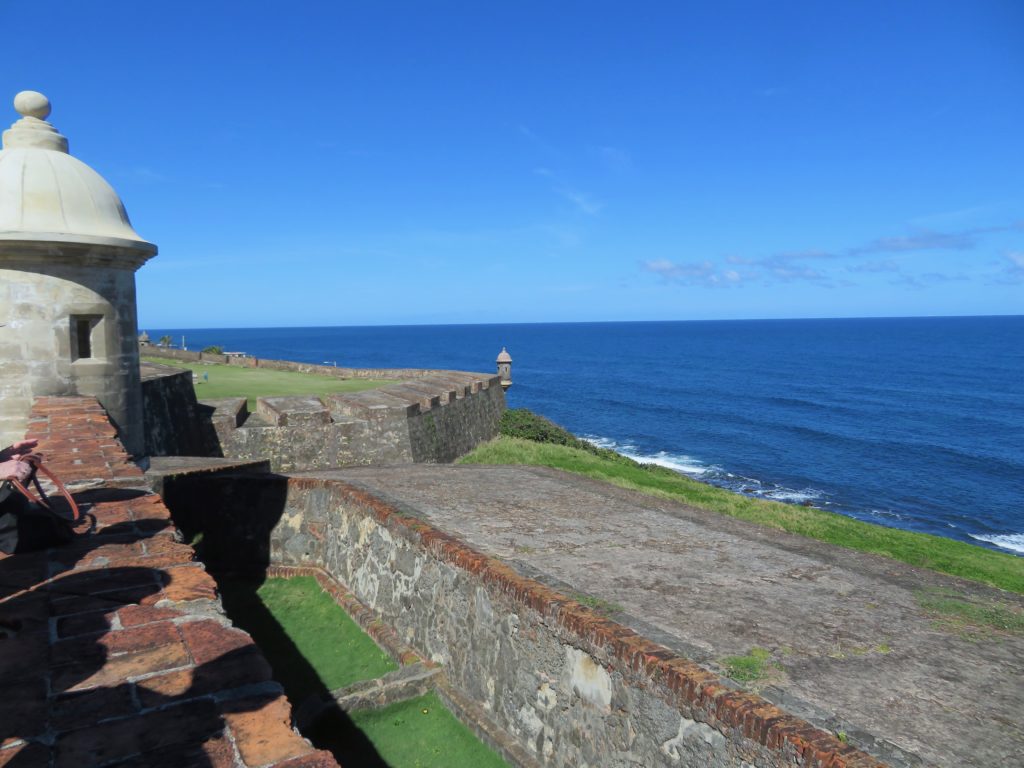 Photo from the fort in Old San Juan overlooking the ocean