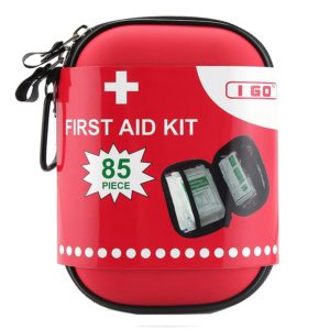 red 85 piece traveling first aid kiy