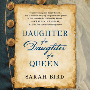Cover of the book Daughter of a Daughter of a Queen. Partial Buffalo Soldier jacket next to a lace blouse with the title of the book on a yellower paper that has been burnt on the edges.