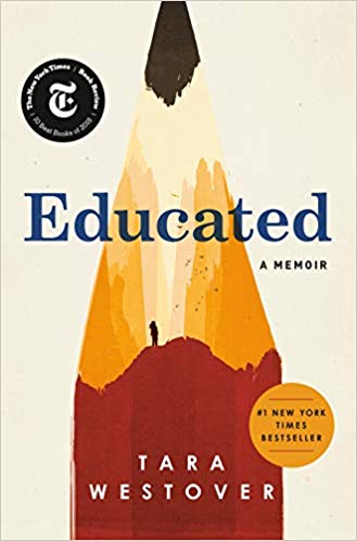 Cover of the book Educated by Tara Westover featuring a red sharpened pencil